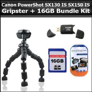  Gripster + 16GB Bundle For Canon PowerShot SX130 IS 