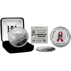   Patriots Silver Breast Cancer Awareness Commemorative Game Coin