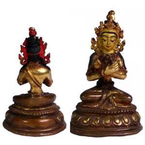  Tibetan Dorje Chang Handmade Buddha Statue, 4 Inches 