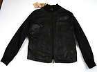 Giorgio Brato Leather Zip Track Jacket 52 Black NWT
