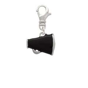  Small Black Megaphone Clip On Charm Arts, Crafts & Sewing