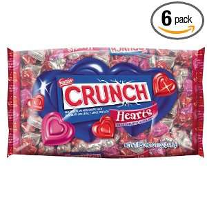 Nestle Crunch Valentines Hearts, 11 Ounce Bags (Pack of 6)  