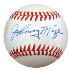  Johnny Mize Autographed NL Baseball PSA/DNA #M55492 