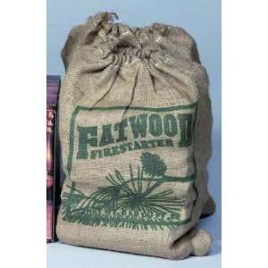  8 Pounds of Fatwood in a Burlap Sack