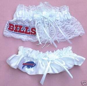 Wedding Garter Set Garters   Buffalo Bills Sports Theme  