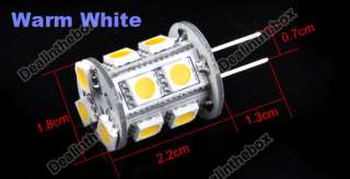   13 LED 360 Degree Car Bulb Lamp AC/DC 11V 30V Cool /Warm White  