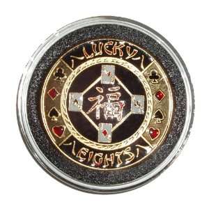  Chinese Lucky Eights Poker Card Guard Protector Sports 
