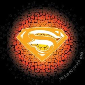  Superman Crackle Logo Round Sticker 