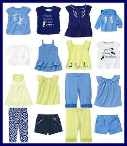 NWTS GYMBOREE GREEK ISLE STYLE GIRLS SUMMER CLOTHES UPICK 3 6 12 18 24 