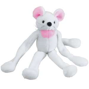 White Mouse Tug n Squeak   Dog Toy