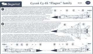 Begemot Decals 1/48 SUKHOI Su 15 FLAGON FAMILY Russian Fighter  