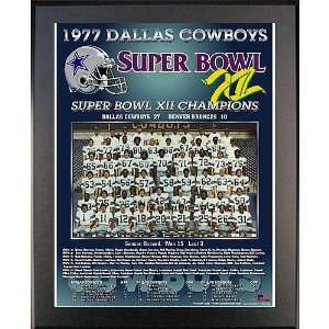  Healy Dallas Cowboys Super Bowl Xii Champions 11X13 Team 