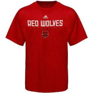  NCAA adidas Arkansas State Red Wolves Scarlet Sideline T 