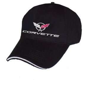 C5 Corvette Script Black Sandwich Brim Hat