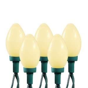 (25) Bulbs   LED   Warm White C7 Christmas Lights   Length 