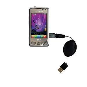 Retractable USB Cable for the LG Chocolate Touch VX8575 with Power Hot 