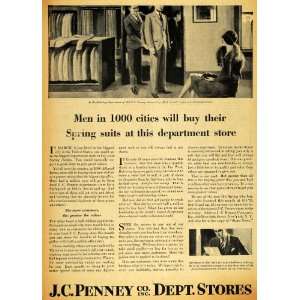  1929 Ad J. C. Penny Department Store Mens Fashion Suit 
