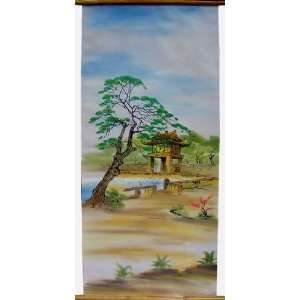 Vietnamese Silk Paintings   37 x 16 SPA09  Kitchen 