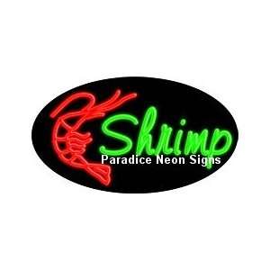 Flashing Shrimp Neon Sign (Oval)