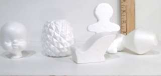 30 PC STYROFOAM FIGURE & SHAPES ASSORTED SIZES GREAT FOR PIN ART 