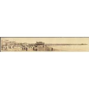   Panoramic Reprint of Long Beach pier, Long Beach, Cal.