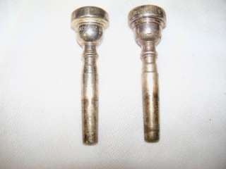 Vintage Buescher 15 And Bach Corp 7c Trumpet Mouthpieces  