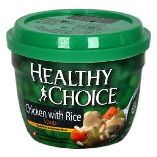 Healthy Choice Chicken with Rice Soup, 14 Ounce Microwave Bowls (Pack 