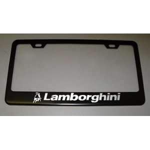  Lamborghini Black License Plate Frame 