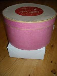 Vintage pink round hat box STUDIO STYLES CASPAR DAVIS