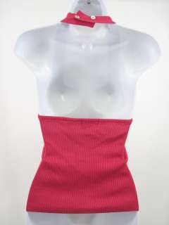 GEORGIOU STUDIO Pink Silk Halter Top Shirt Sz L  