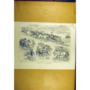  1893 Paper Chase Suda Bay Crete Sketches Horse Riders 