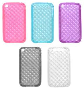 Diamond Silicone Skin Case cover for iphone 3G 3GS bule  