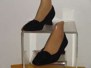 Stuart Weitzman Women Black Suede Tassel Pumps Heels Shoe Shoes Size 7 