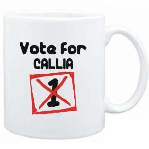  Mug White  Vote for Callia  Female Names Sports 