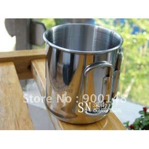  camping hiking stainless steel portable mug cup 220ml 