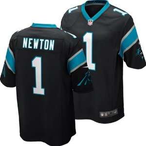   Panthers Cam Newton #1 Replica Game Jersey (Black)