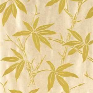  Bamboo Flock   Lime/Silver Indoor Wallcovering