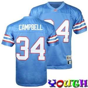   Campbell Houston Oilers Youth Jerseys (Light Blue)