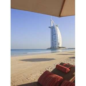 Jumeirah Beach and the Burj Al Arab Hotel, Dubai, United Arab Emirates 