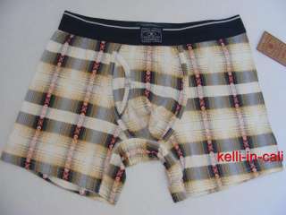 LUCKY BRAND LOUNGE MENs PLAID NORDIC Print Boxer Briefs Shorts 