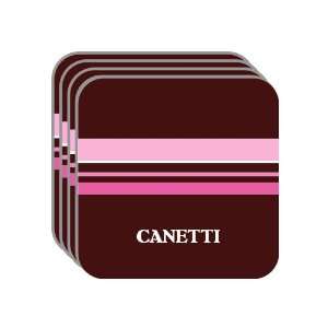 Personal Name Gift   CANETTI Set of 4 Mini Mousepad Coasters (pink 