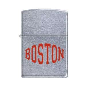  Boston City Red Font Street Chrome Zippo Lighter Health 