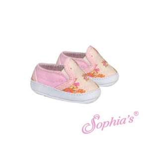  Print Pull On Canvas Sneakers for 18 Inch Dolls Toys 