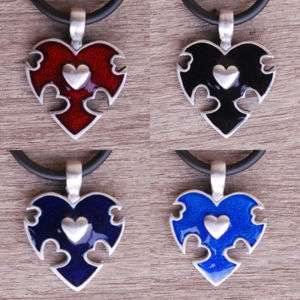 Fancy Gothic Heart Pewter Pendant w PVC Choker Necklace  