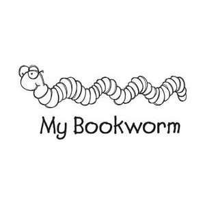   Bitty Nikki Sivils Unmounted Rubber Stamp My Bookworm; 3 Items/Order
