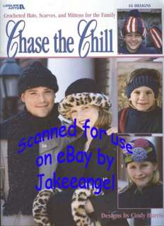 Crochet Pattern Chase the Chill Hats Mitts Scarves New  