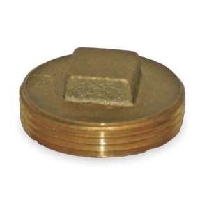 Red Brass Fittings Class 125 Square Head Plug,Brass,2 In,NPT  