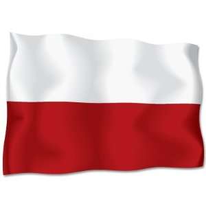  POLAND Polish Flag car bumper sticker decal 6 x 4 