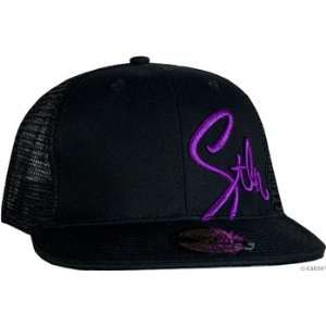  Stolen Flatbill Trucker Baseball Cap Black/Purple Sports 