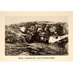  1907 Print Rocky Amphitheatre Great Caribou Island 